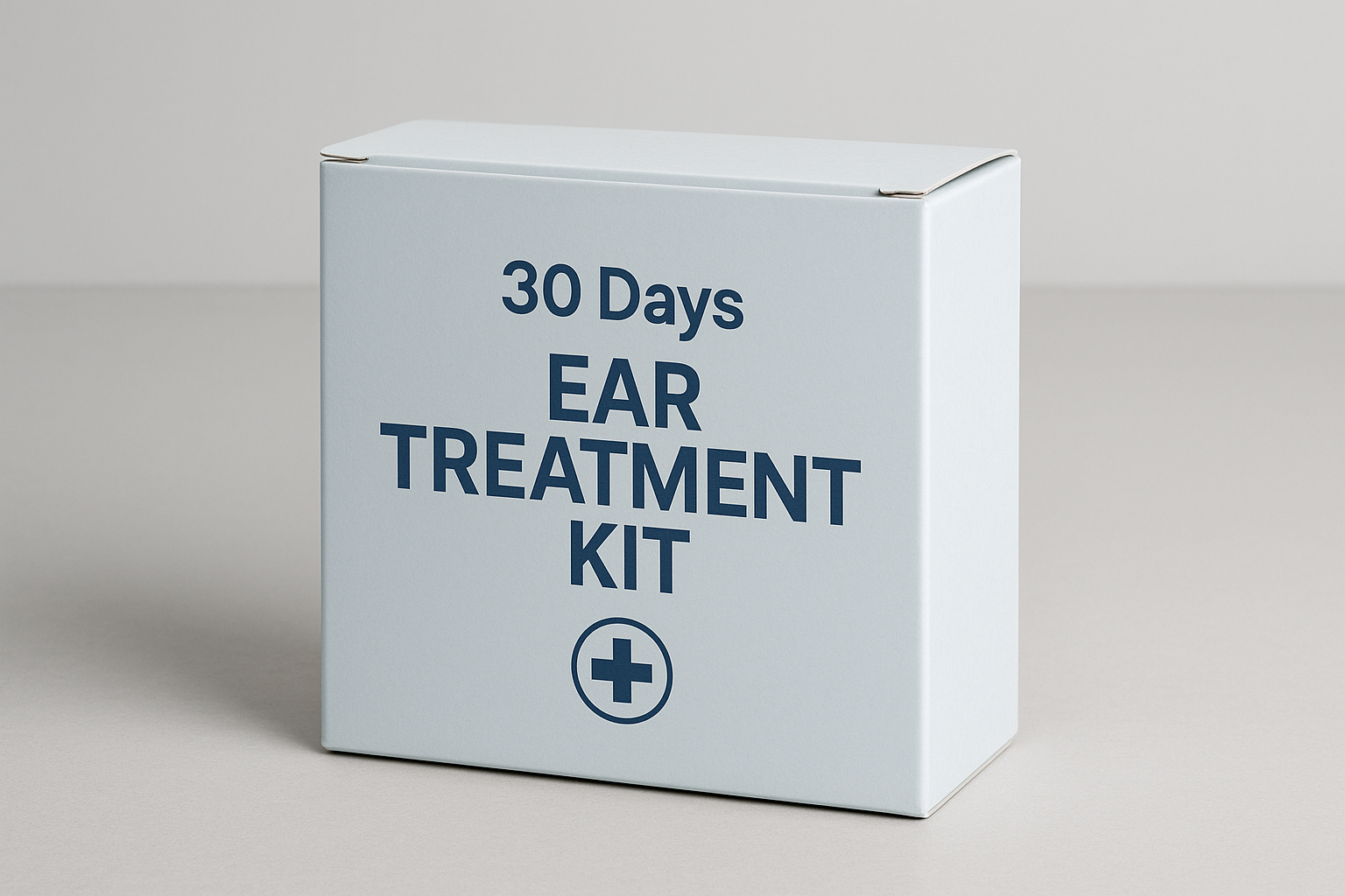 I just need a closed box with only "30 Days ear treatment kit" written on it
