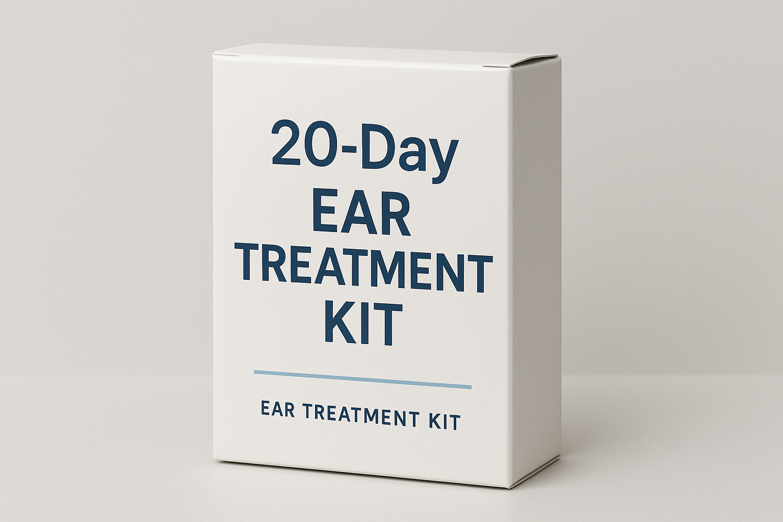 need a simple box with "20-Day Ear Treatment Kit" written on it